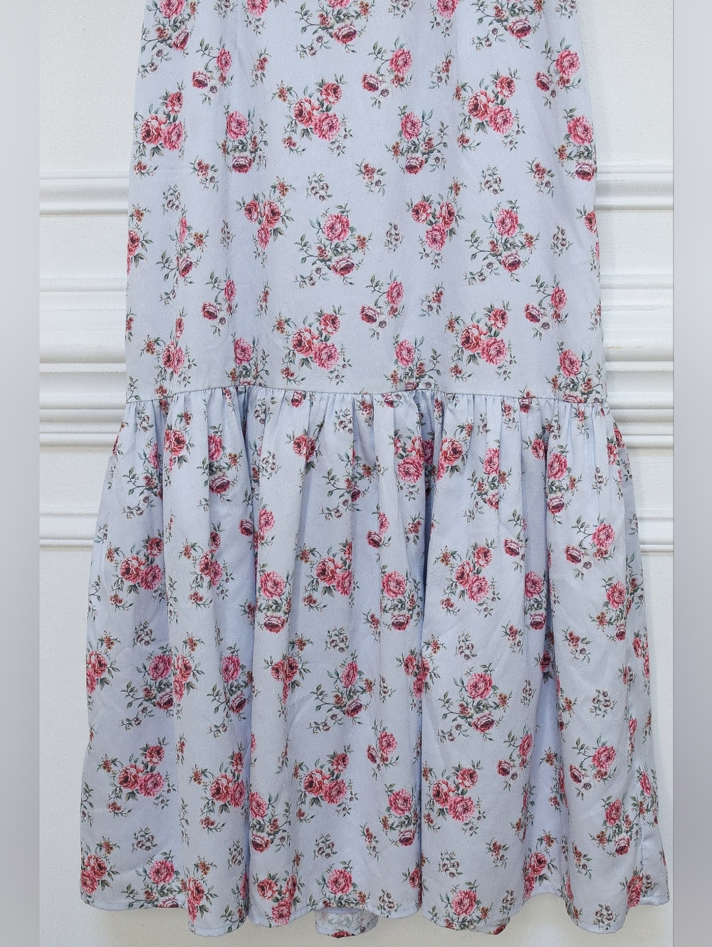 Bellevue The Label Rosetta Floral Midi Dress Drop Waist Size S Coquette Fairy - Picture 5 of 9